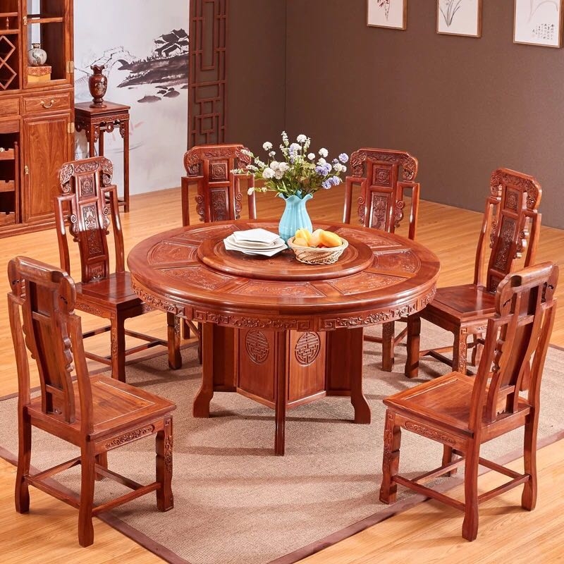 现代中式红木餐桌椅